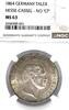 GERMANY TALER 1864 German States Hesse-Cassel 1864 Taler Coin Thaler NGC... 1,550.00 US$ free shipping