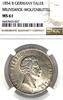 GERMANY TALER 1854 B German State Brunswick Wolfenbuttel 1854B Taler Coi... 2,450.00 US$ free shipping