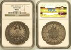 GERMANY 2 Talers German States Frankfurt 1855 Two Talers Coin Thaler NGC MS 62 VZ/F.STG UNC RARE -