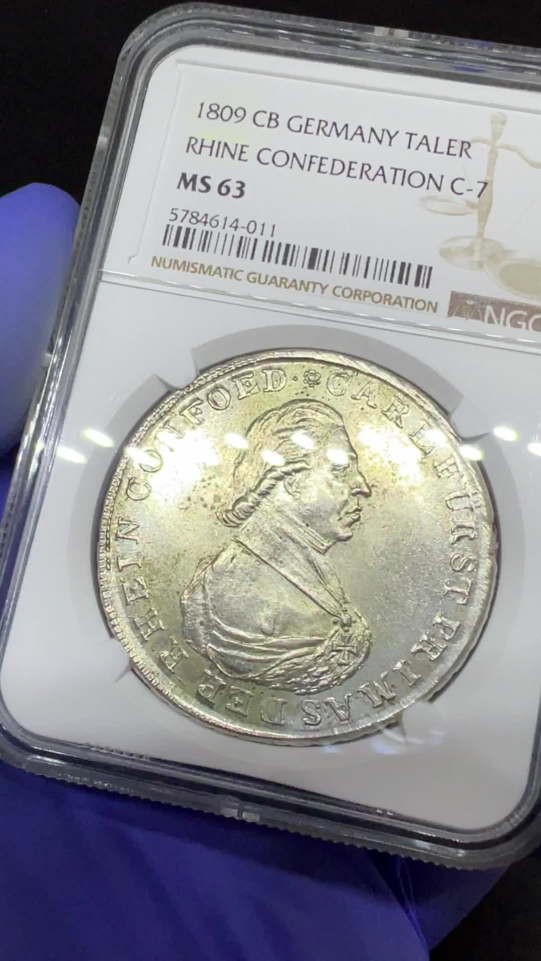 GERMANY 1809 CB German States Rhine Confederation 1809 Taler