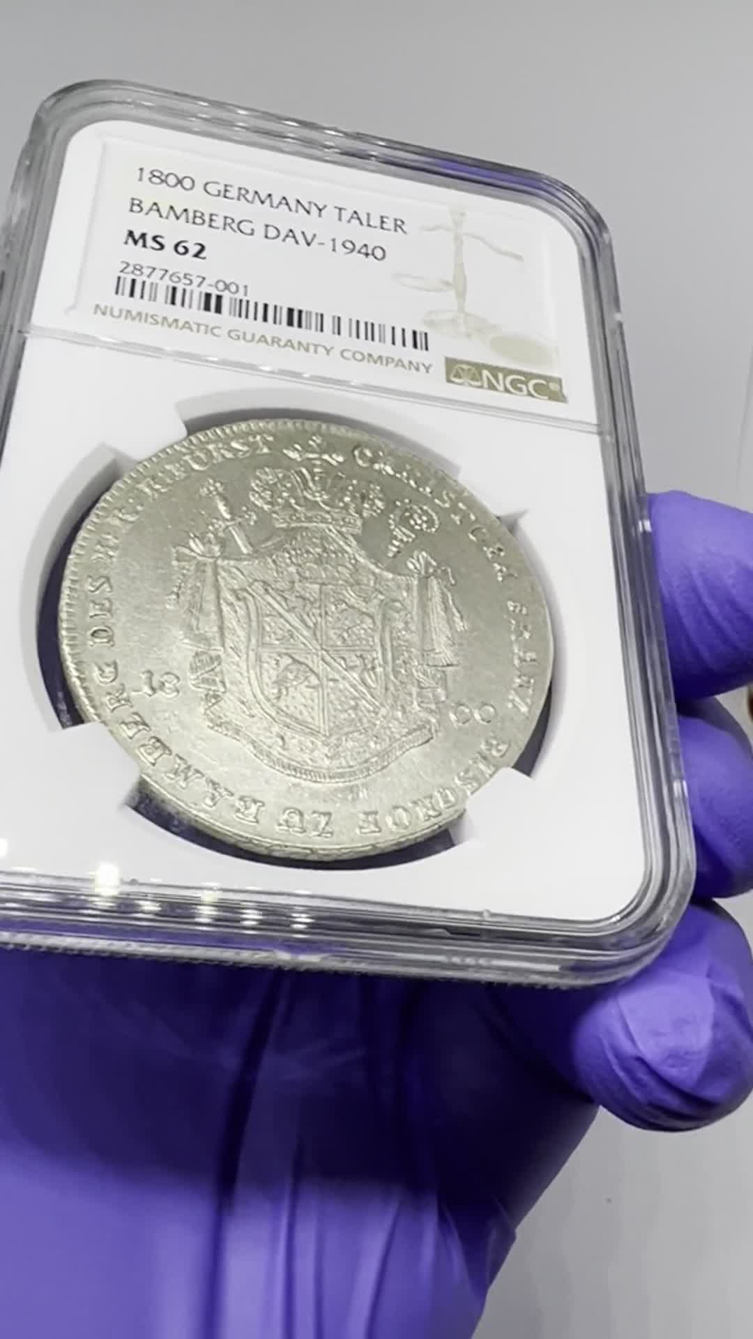 GERMANY German States Bamberg 1800 Taler Coin CITY VIEW Thaler NGC