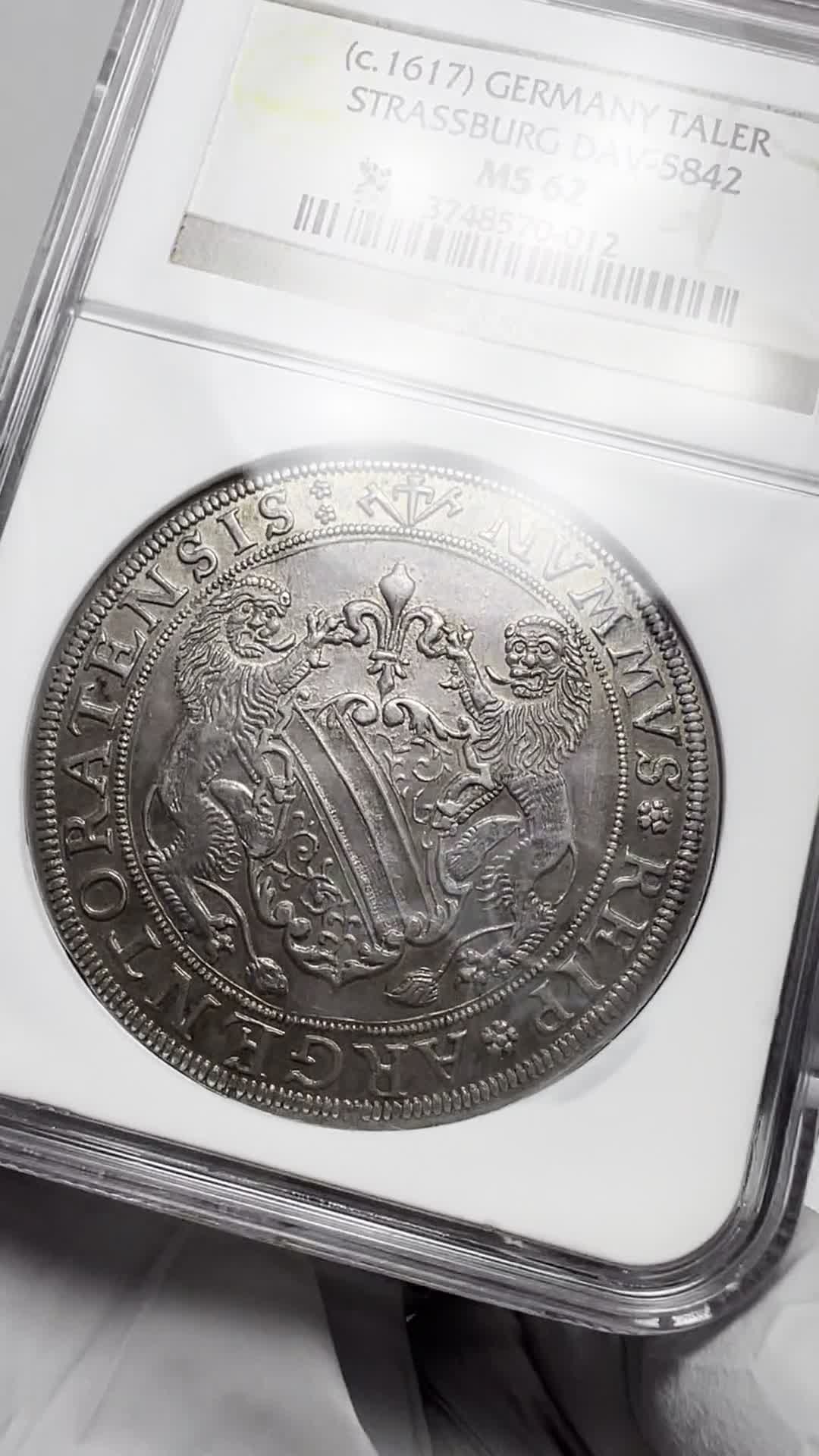 GERMANY (c.1617) Share German States STRASSBURG Taler ND(1617