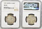AUSTRIA FLORIN Österreich 1 Florin/ 1 Gulden 1891 Franz Joseph I NGC MS 64 -