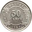 Belize 50 Cent 1989 Elisabeth II. BU