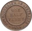 Australien 1/2 Penny 1933 Georg V. VF-EF