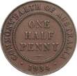 Australien 1/2 Penny 1934 Georg V. VF