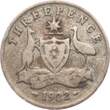 Australien Threepence 1912 Georg V. F-VF