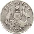 Australien Sixpence 1920 Georg V. F+