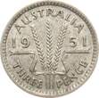 Australien Threepence 1951 Georg VI. VF