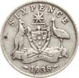 Australien Sixpence 1938 Georg VI: VF