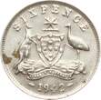 Australien Sixpence 1942 Georg VI: EF