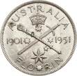 Australien Florin (2 Shillings) 1951 Georg VI. fstgl
