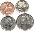 Neuseeland diverse Elisabeth II., Lot von 4 Kleinmünzen UNC-