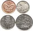 Neuseeland diverse Elisabeth II., Lot von 4 Kleinmünzen UNC-