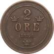 Schweden 2 Öre 1884 vf-