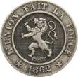 Belgien 10 Centimes 1862 Leopold I., 1831-1865 VF