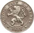 Belgien 5 Centimes 1901 Leopold II., 1865-1909 VF+