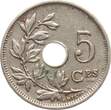 Belgien 5 Centimes 1925 Albert I., 1909-1934 VF