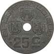 Belgien 25 Centimes 1943 Leopold III., 1934-1951 VF
