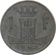 Belgien 1 Franc 1942 Leopold III., 1934-1951 VF