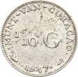 Curacao 1/10 Gulden 1947 Wilhelmina VF