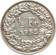 Schweiz 1/2 Franken 1952 fvz