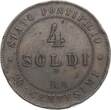 Vatikan 4 Soldi 1868 R Papst Pius IX VF