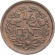 Niederlande 1/2 Cent 1909 Wilhelmina EF