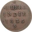 Sumatra 1/2 Stuiver 1826 S Niederländische Kolonie VF