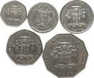 Jamaica Cent & Dollar ab 1970 Lot von 5 Kleinmünzen EF