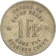 Belgisch-Kongo 1 Franc 1944 Leopold III., RS: Afrikanischer Elefant VF