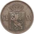 Norwegen 1/2 Skilling 1870 Carl XV. VF+