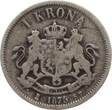 Schweden 1 Krone 1876 Oscar II. f