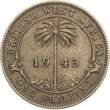 British West Africa 1 Shilling 1943 Georg VI. VF