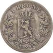 Norwegen 1 Krone 1893 Oscar II. near vf