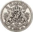 Schweden 2 Kronor 1900 EB Oscar II. vf