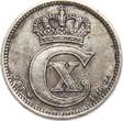 Dänemark 10 Øre 1916 VBP Christian X. xf-