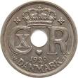 Dänemark 25 Øre 1929 N Christian X. unc