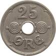Dänemark 25 Øre 1934 N Christian X. vf-xf