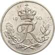 Dänemark 10 Øre 1950 Friedrich IX. xf+