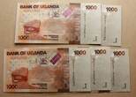 Uganda 2022 Lot von 5 Kassenfrischen Banknoten zu 1000 Shillings 0 / UNC.