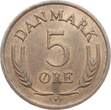 Dänemark 5 Øre 1964 Friedrich IX. near unc
