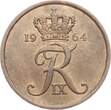 Dänemark 5 Øre 1964 Friedrich IX. near unc