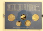 Norwegen ab 50 Øre Harald V., Jahressatz 1995 mit 5 Münzen Proof