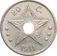 Belgisch-Kongo 20 Centimes 1911 Albert VF+