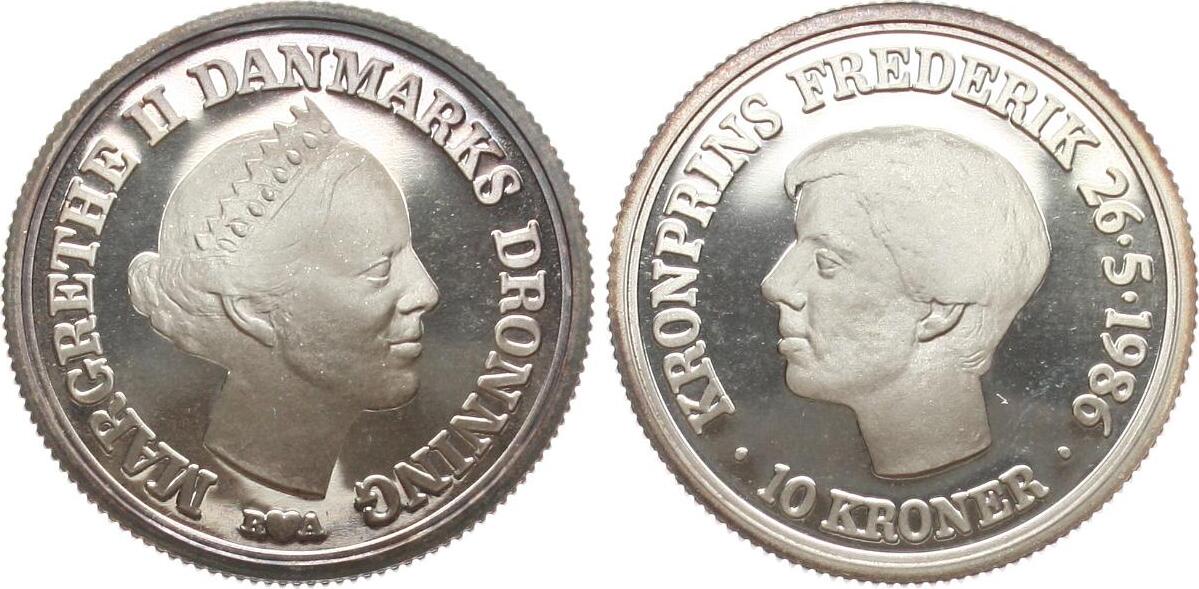Dänemark 10 Kroner 1986 Margrethe II. pp