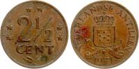 Niederl&auml;ndische Antillen 2,5 Cent 1971 Juliana, 1948-1980 vz 2.89 US$  +  23.12 US$ shipping