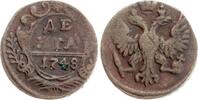Russland Denga (1/2 Kopeke) 1748 Elisabeth Petrowna (1741-1761) fss 70.22 元  ＋  156.04 元 运费