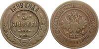 Russland 3 Kopeken 1899 Nikolaus II., 1894-1917 ss- 4.62 US$  +  23.12 US$ shipping