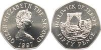 Jersey 50 Pence 1997 Elisabeth II. stgl 5.78 US$  +  23.12 US$ shipping